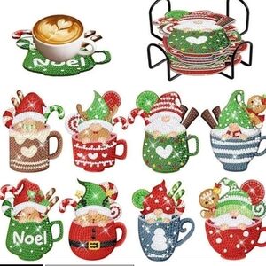 Christmas Diamond Art Coaster Set